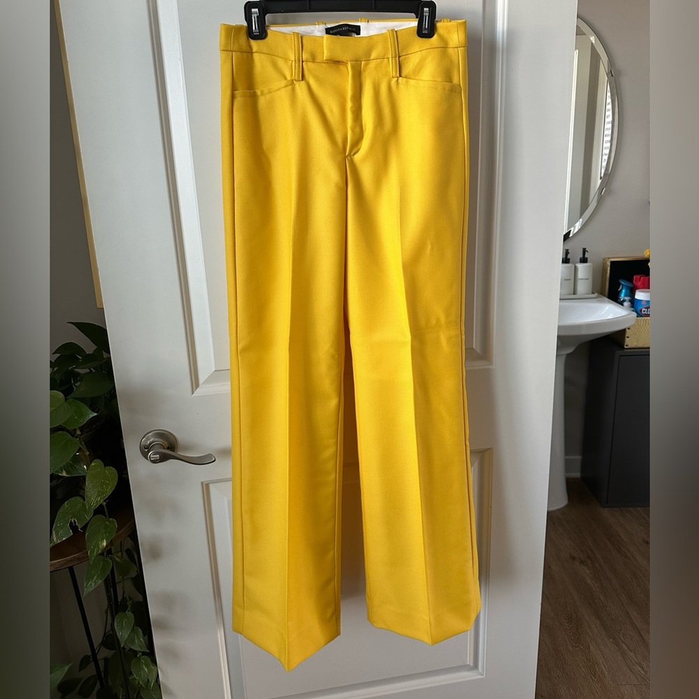 Yellow Banana Republic high-waisted, wide leg pants